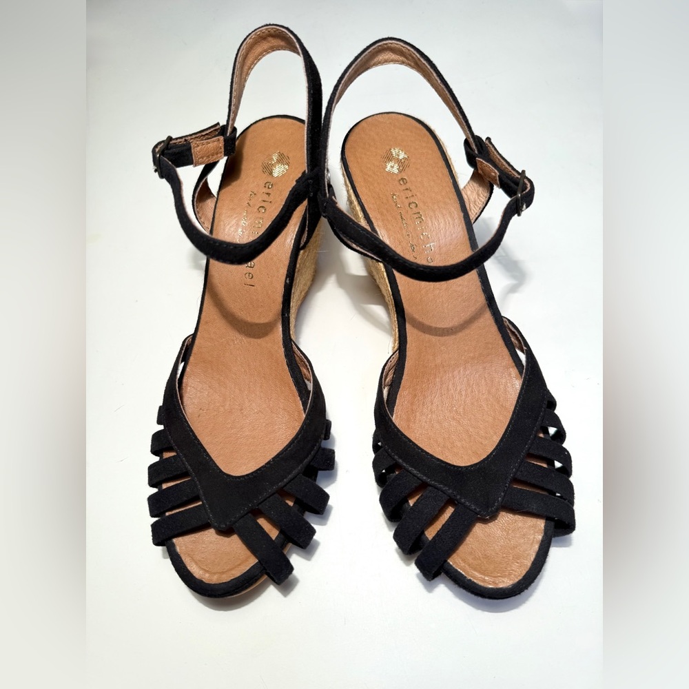 Eric Michael Black Suede Wedge